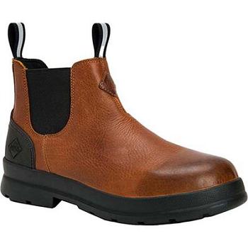 Muck Boot Chore Farm Leather Chelsea Men's Farm & Yard Brown | US_TA5909