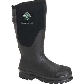 Muck Boot Chore Steel Toe Tall Wide Calf Women's Farm & Work Black | US_SG9791